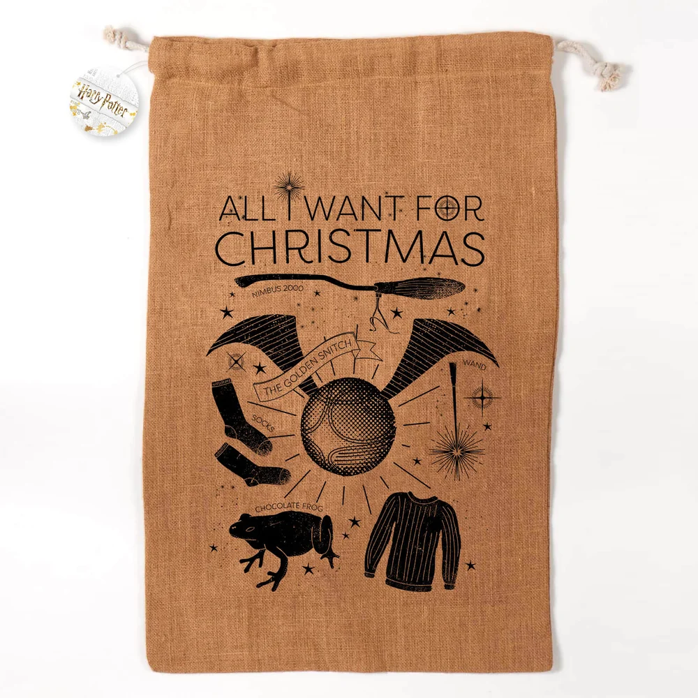 Harry Potter Officially Licensed All I Want for Christmas Christmas Sack Bild 1