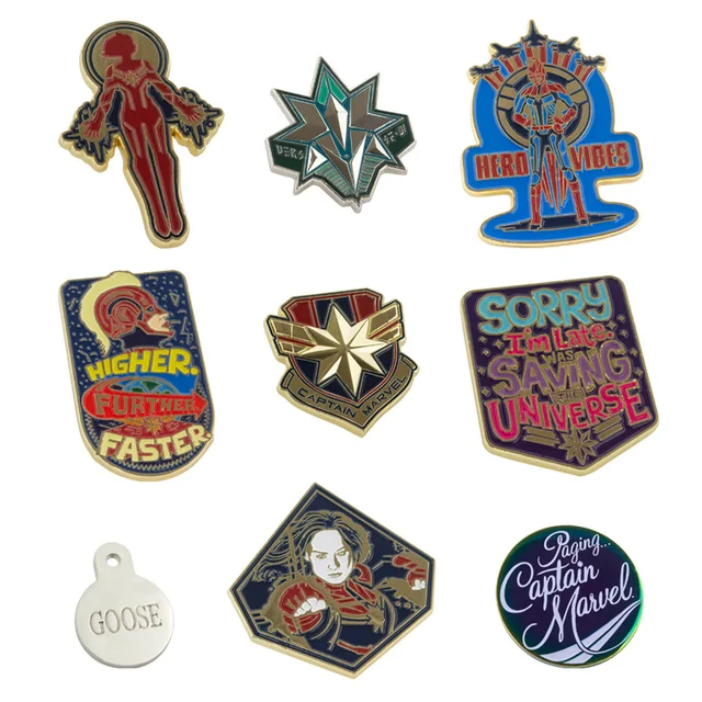 Captain Marvel Zavvi Exklusives Limited Pin Set
