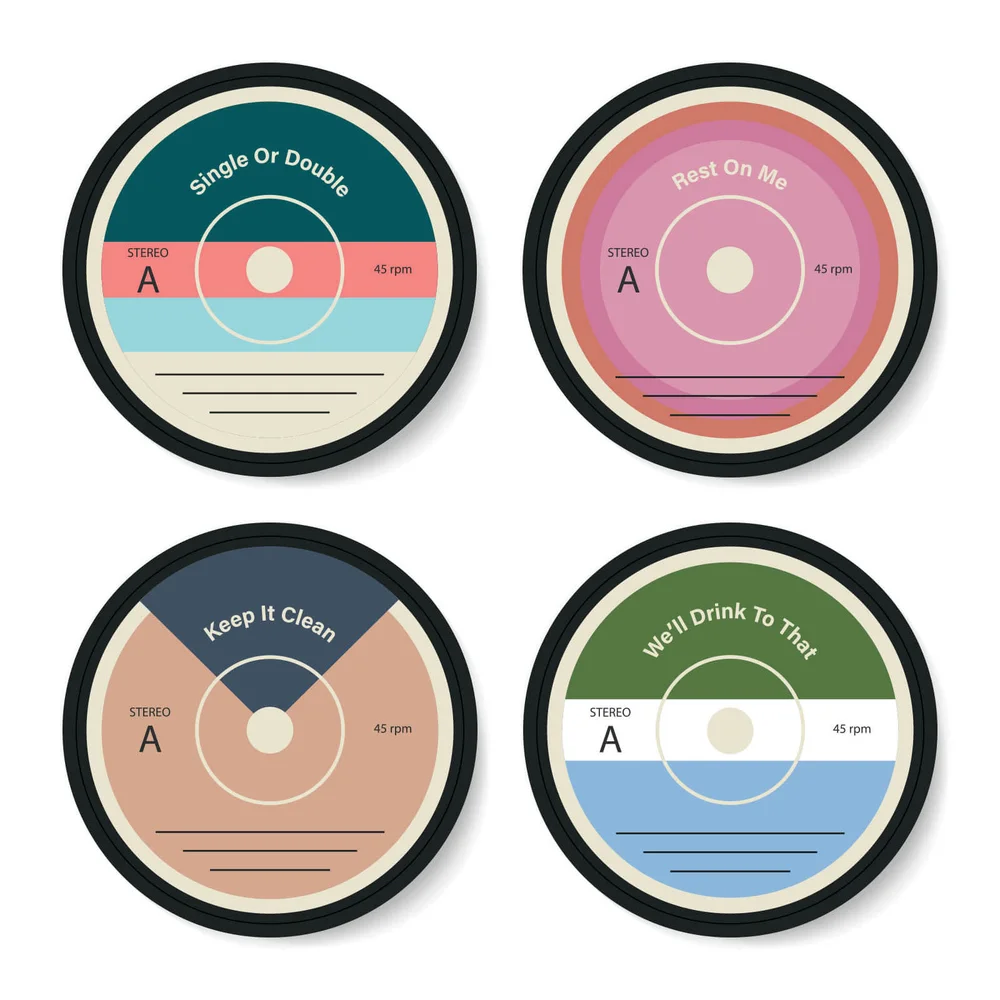 Vinyl Untersetzer-Set Bild 1
