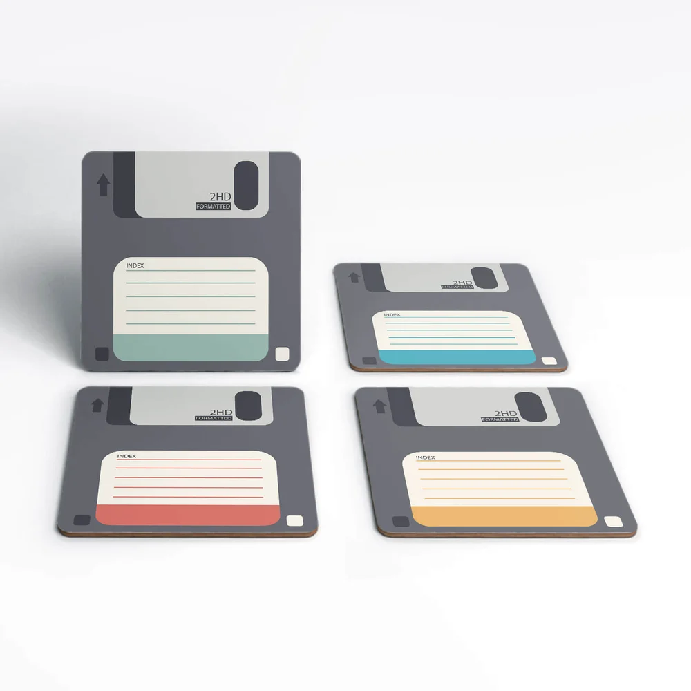 Floppy Disk Coaster Set Bild 1