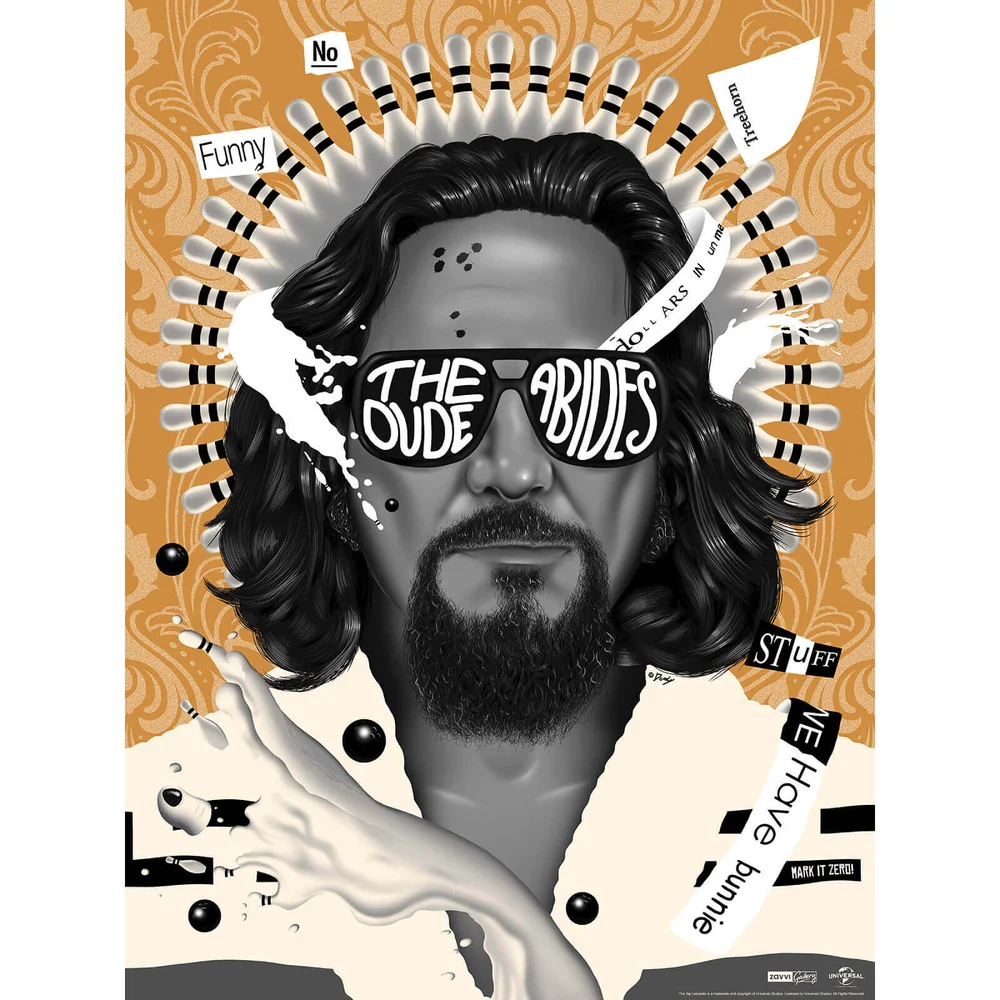 Big Lebowski "The Dude Abides" Siebdruck von Doaly - Zavvi Exclusive Bild 1