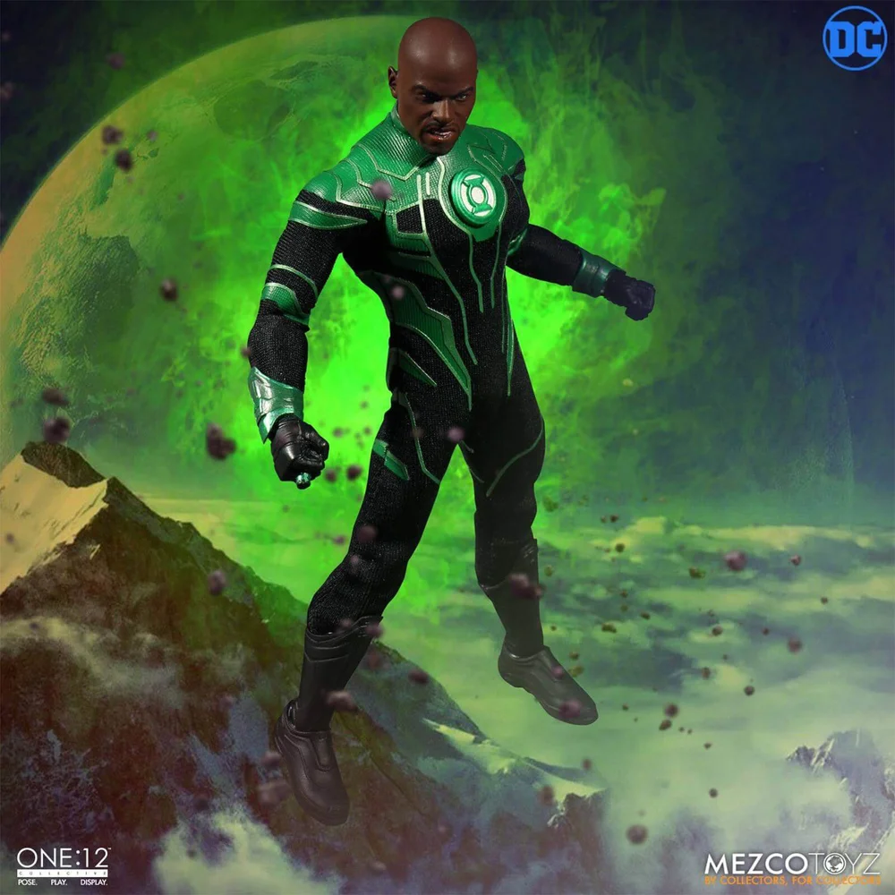 Mezco DC Comics The Green Lantern Light-Up 1/12 John Stewart Action Figure 17cm Bild 1