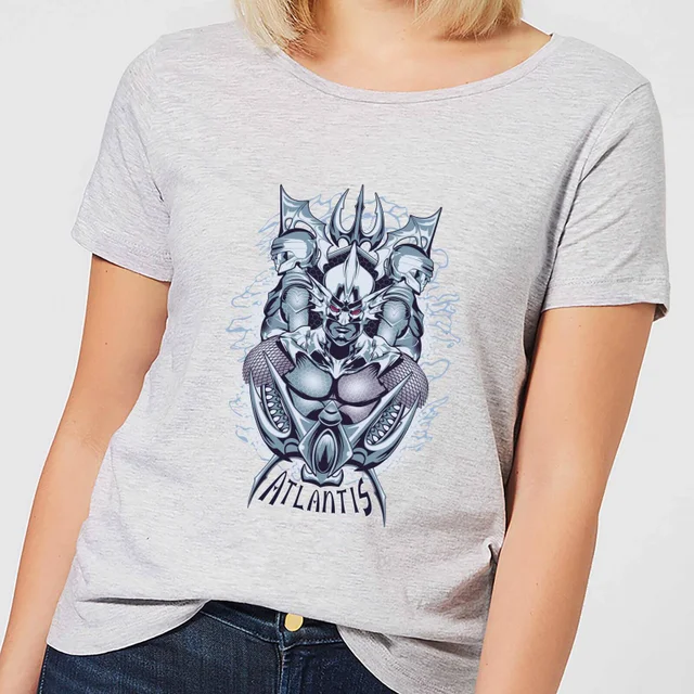 Aquaman Atlantis Seven Kingdoms Damen T-Shirt - Grau