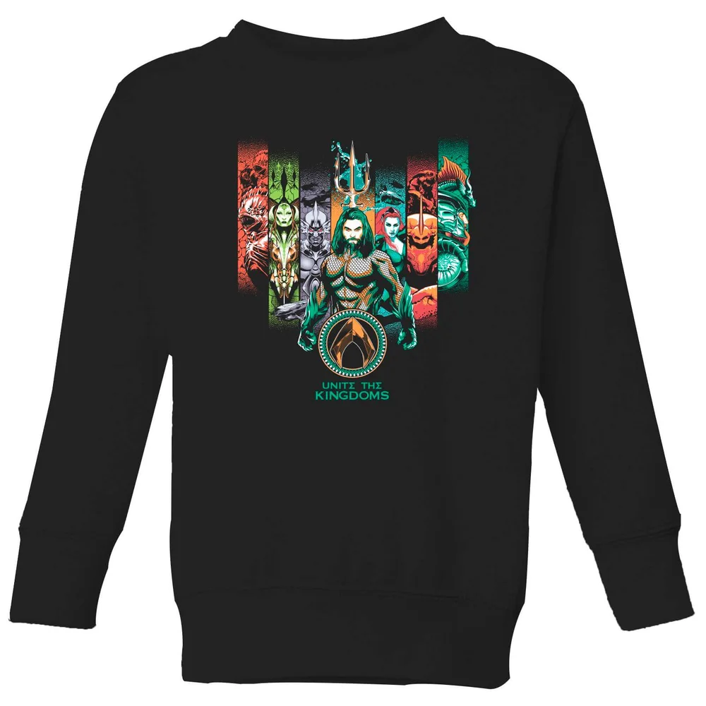 Aquaman Unite The Kingdoms Kinder Sweatshirt - Schwarz - 3-4 Jahre Bild 1