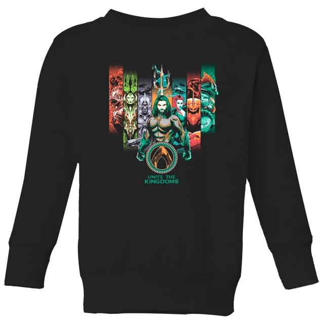 Aquaman Unite The Kingdoms Kinder Sweatshirt - Schwarz