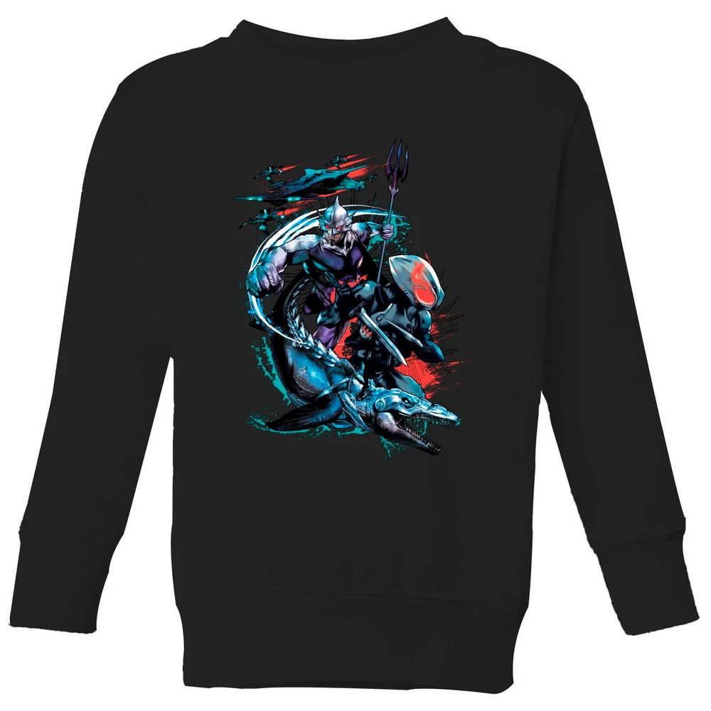 Aquaman Schwarz Manta & Ocean Master Kinder Sweatshirt - Schwarz - 3-4 Jahre Bild 1