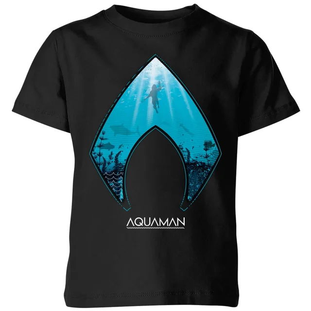 Aquaman Deep Kinder T-Shirt - Schwarz
