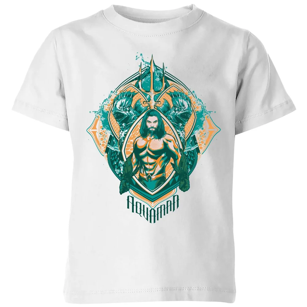 Aquaman Seven Kingdoms Kinder T-Shirt - Weiß - 3-4 Jahre Bild 1