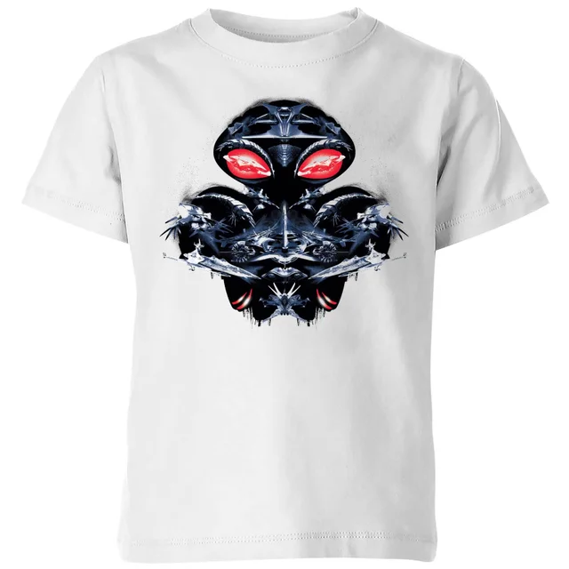 Aquaman Schwarz Manta Sea At War Kinder T-Shirt - Weiß
