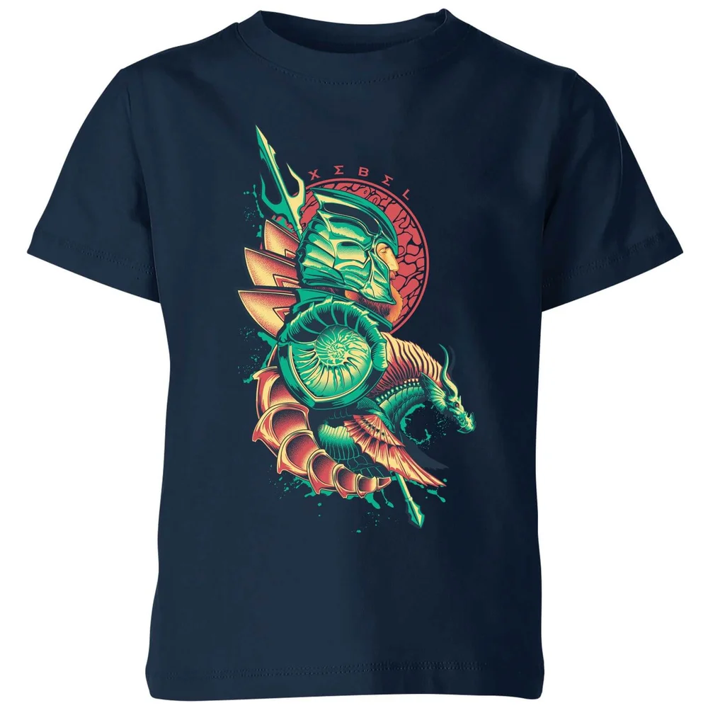 Aquaman Xebel Kinder T-Shirt - Navy Blau - 3-4 Jahre Bild 1