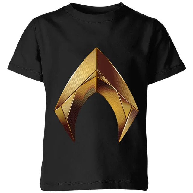 Aquaman Symbol Kinder T-Shirt - Schwarz