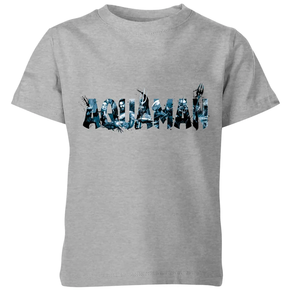Aquaman Chest Logo Kinder T-Shirt - Grau - 3-4 Jahre Bild 1