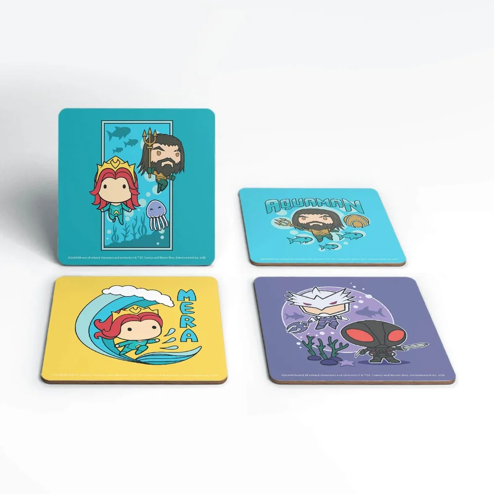 Aquaman Chibi Coaster Set Bild 1
