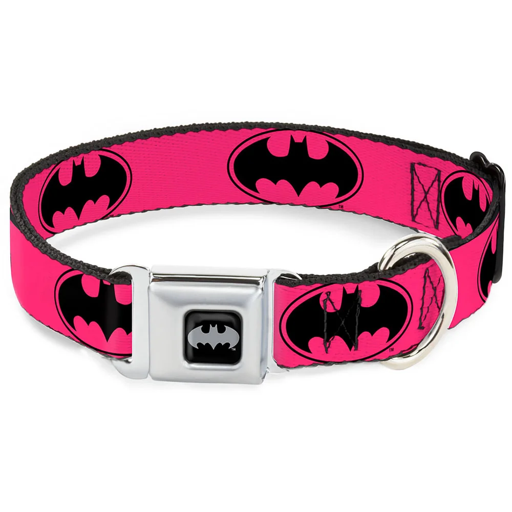 Buckle-Down DC Comics Batman Dog Collar - Black/Silver (Various Sizes) - S/9-15 Inches Bild 1