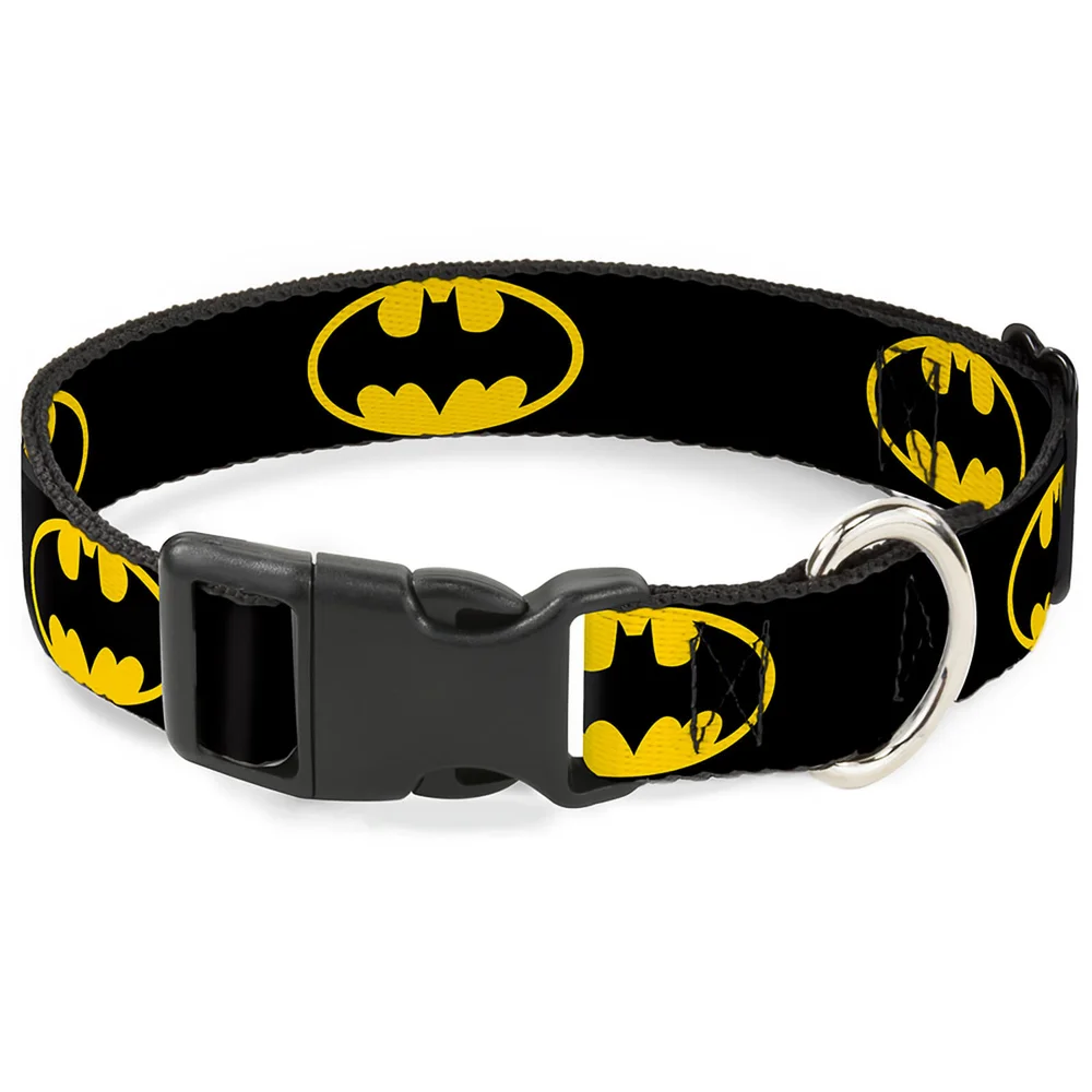 Buckle-Down DC Comics Batman Shield Plastic Clip Dog Collar (Various Sizes) - S/13-18 Inches Bild 1