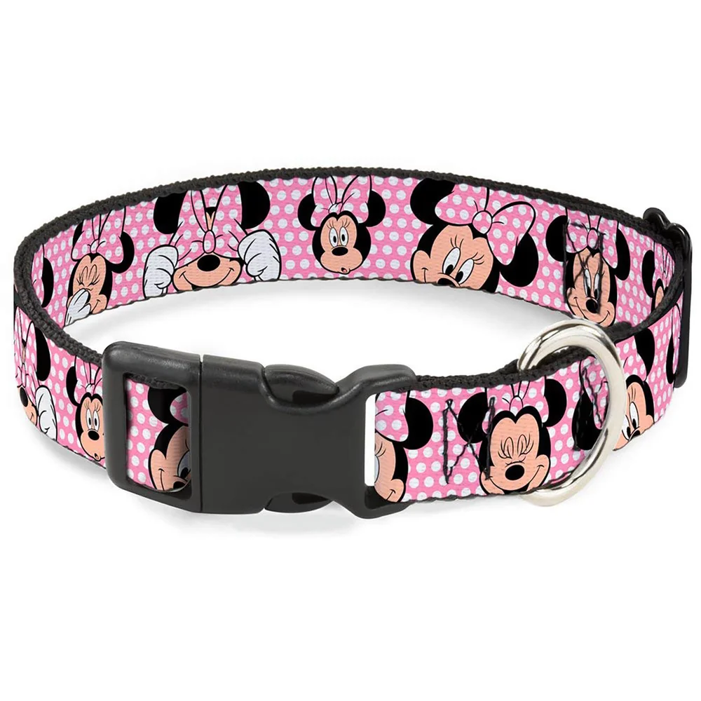 Buckle-Down Minnie Mouse Expressions Plastic Clip Dog Collar (Various Sizes) - S/13-18 Inches Bild 1