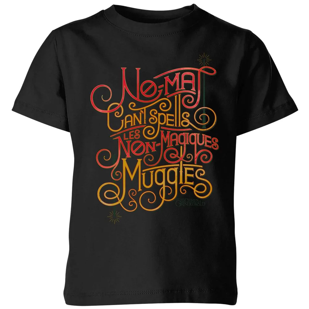 Fantastic Beasts No-Maj Kids' T-Shirt - Black - 3-4 Jahre Bild 1