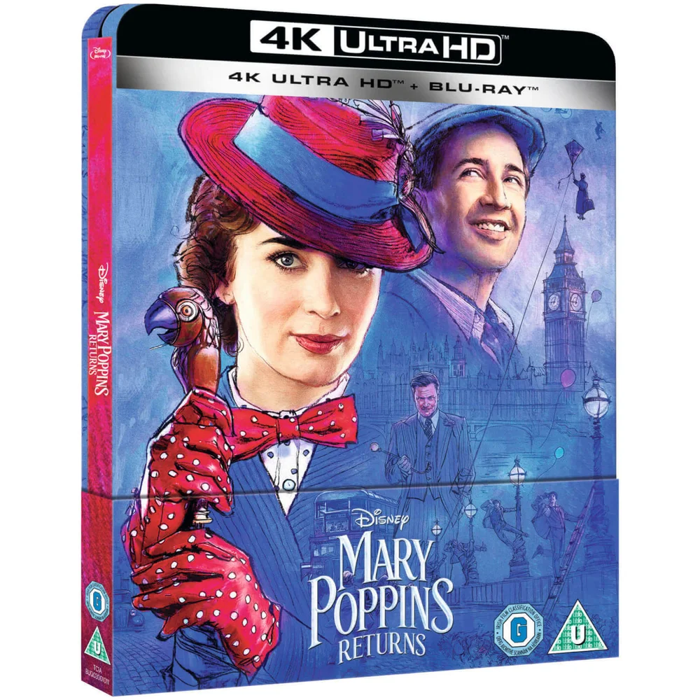 Mary Poppins Returns 4K Ultra HD (inkl. 2D Blu-ray) - Zavvi Exclusive Steelbook in limitierter Auflage Bild 1