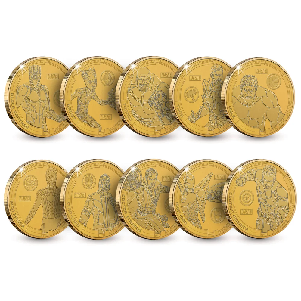Marvel Infinity War Sammelmünze im 10er-Set Zavvi Exklusiv (1000 Exemplare) Bild 1