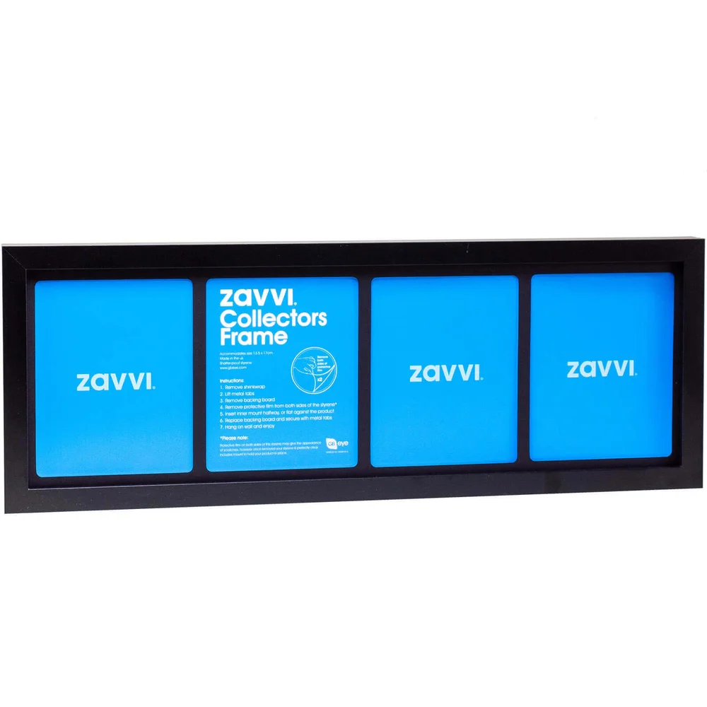 3D Black Collectors Frame with Black Mount 20x60cm Bild 1