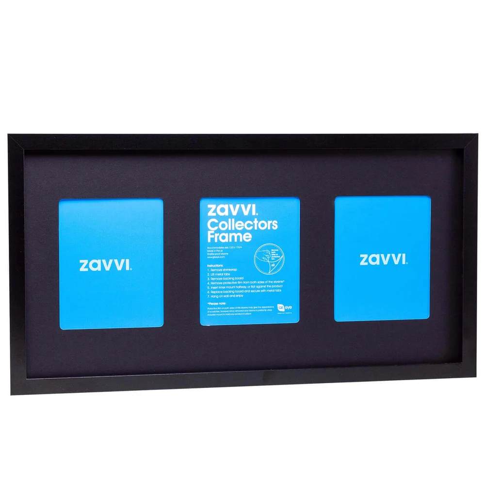 3D Black Collectors Frame with Black Mount 30x60cm Bild 1