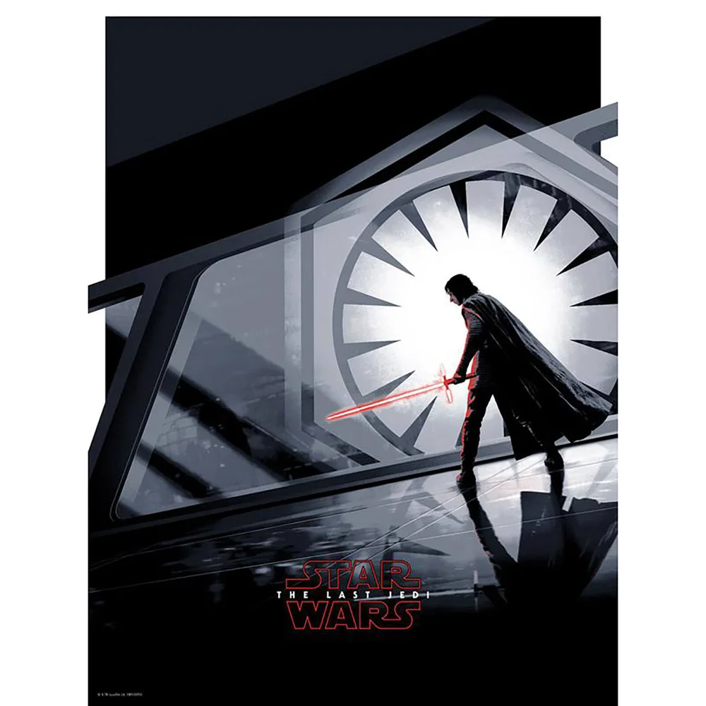 Star Wars Die letzten Jedi „Kylo Ren“ 18x24-Siebdruck von Matt Ferguson - Zavvi UK Exklusiv Bild 1