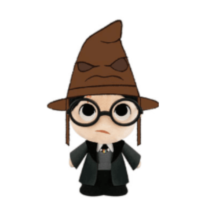Harry Potter - Harry mit Sprechenden Hut LTF Plüschfigur Bild 1