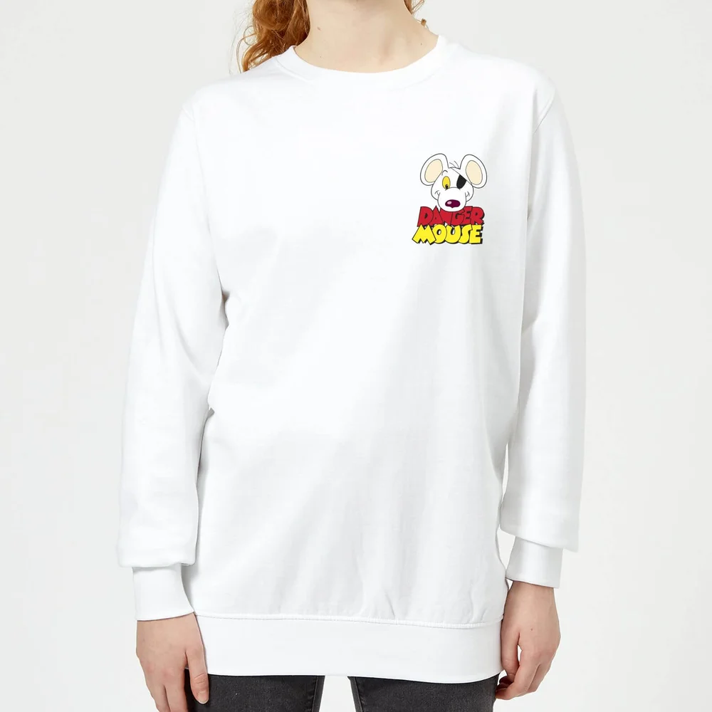 Danger Mouse Pocket Logo Damen Sweatshirt - Weiß - 3XL - Weiß Bild 1