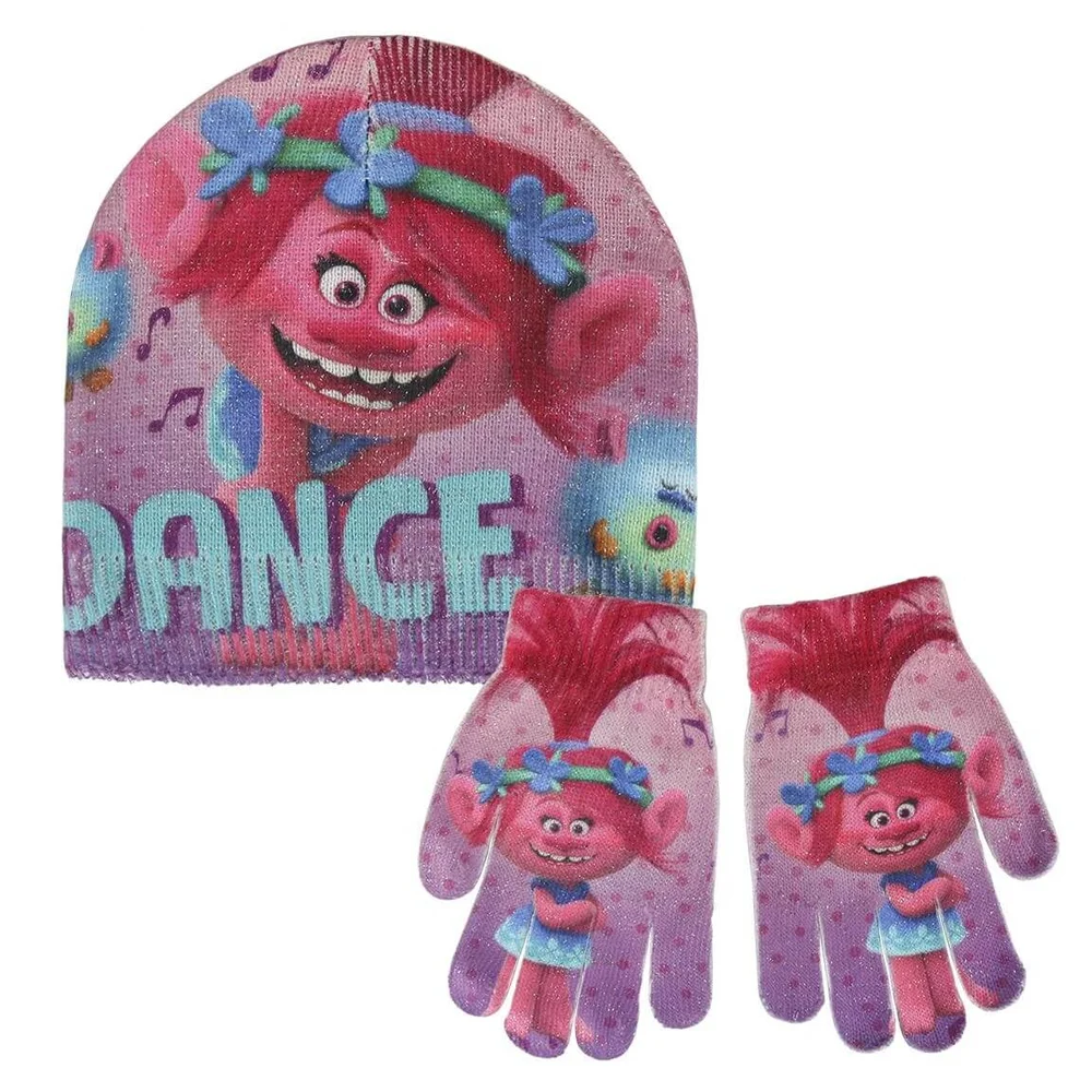 Trolls Handschuhe und Mütze Bild 1