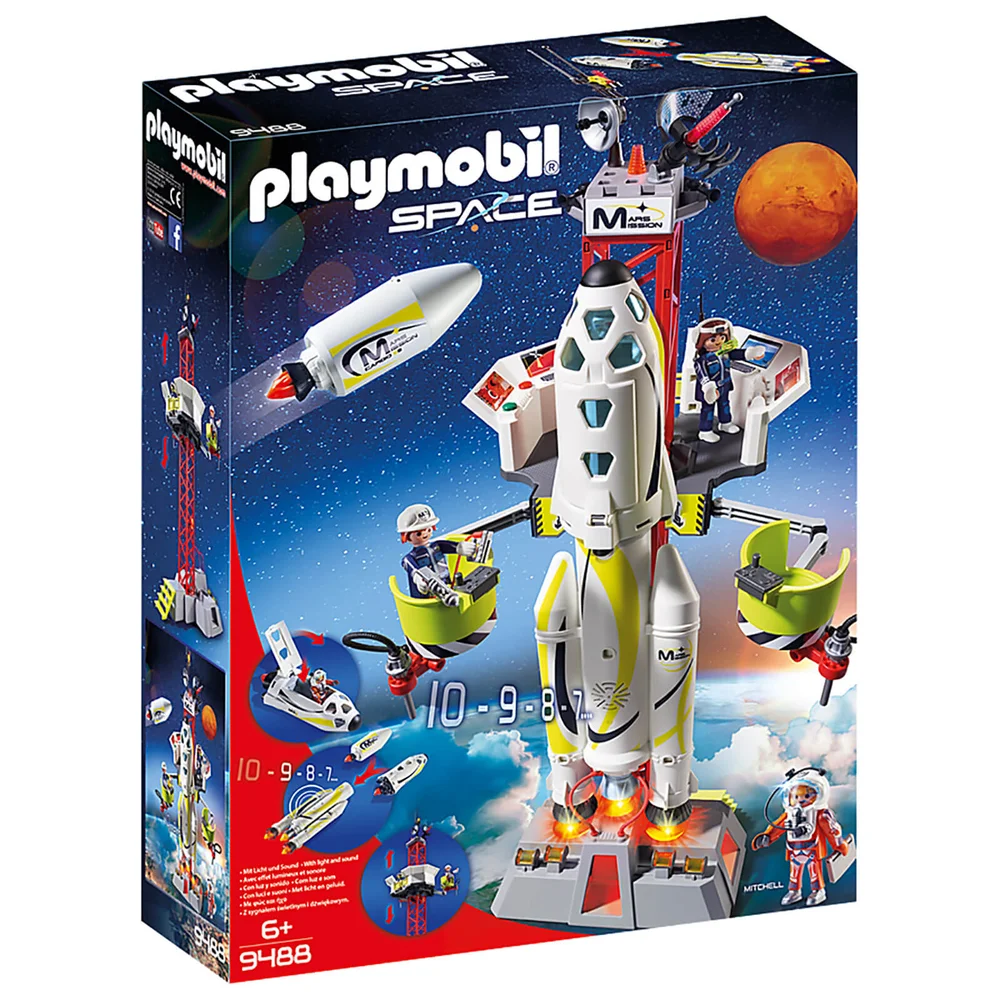 Playmobil Space Mission Raketenstartplatz mit Lichtern und Sound (9488) Bild 1