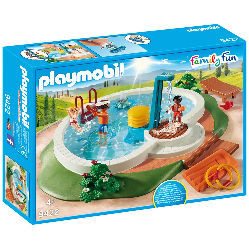 Playmobil Family Fun Swimming Pool with Functioning Shower and Floating Raft (9422) Bild 1