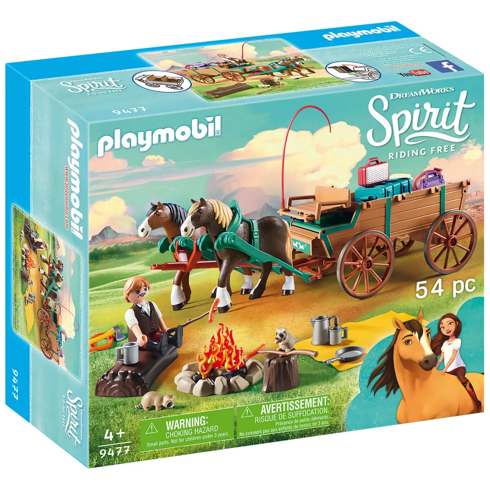 Playmobil DreamWorks Spirit Lucky's Dad and Wagon (9477) Bild 1