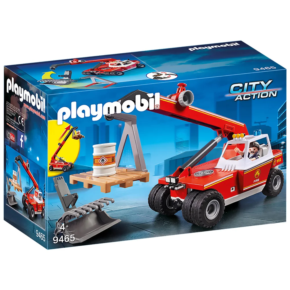 Playmobil City Action Fire Crane with Pallet Fork Attachments (9465) Bild 1