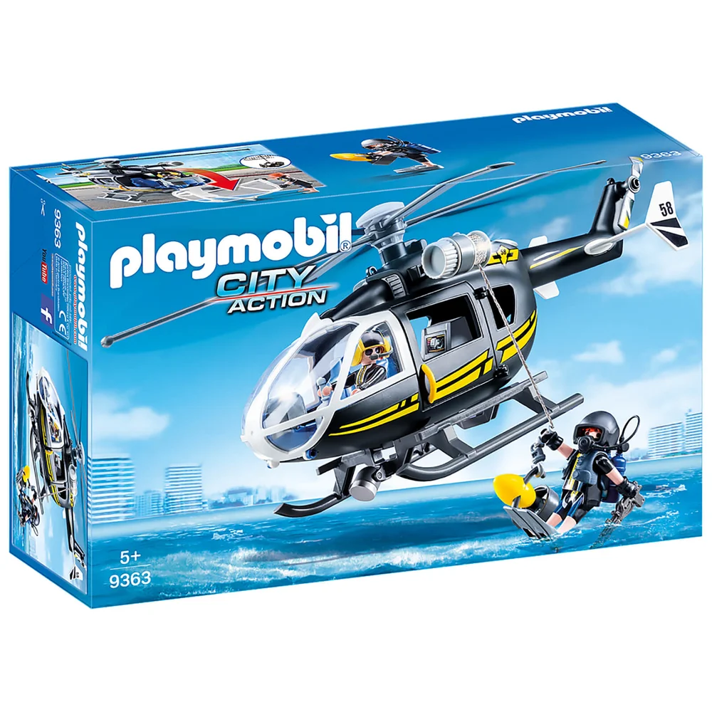 Playmobil City Action SWAT Hubschrauber mit funktionierender Winde (9363) Bild 1