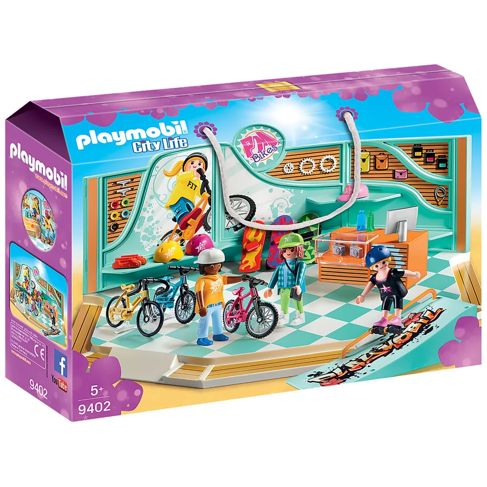 Playmobil City Life Fahrrad- und Skate-Shop mit Rampe (9402) Bild 1