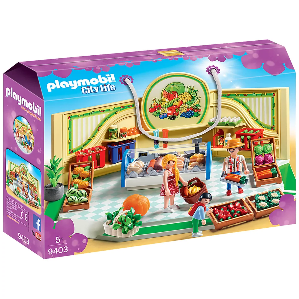 Playmobil City Life Grocery Shop with Fridge Counter (9403) Bild 1