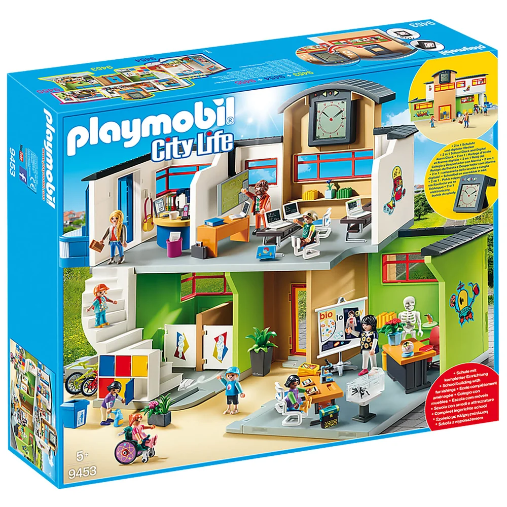 Playmobil City Life Möbliertes Schulgebäude mit Digitaluhr (9453) Bild 1