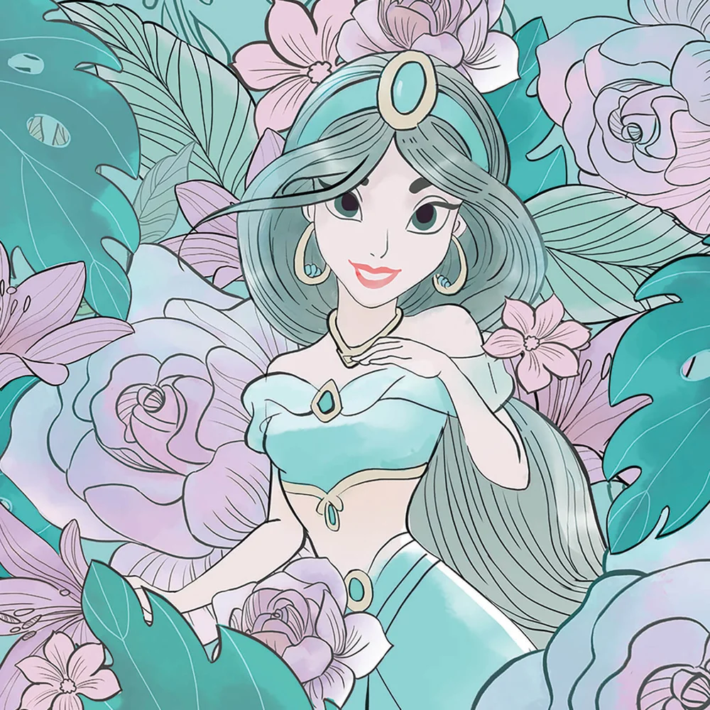 Aladdin (Floral Jasmine) 40 x 40cm Canvas Print Bild 1