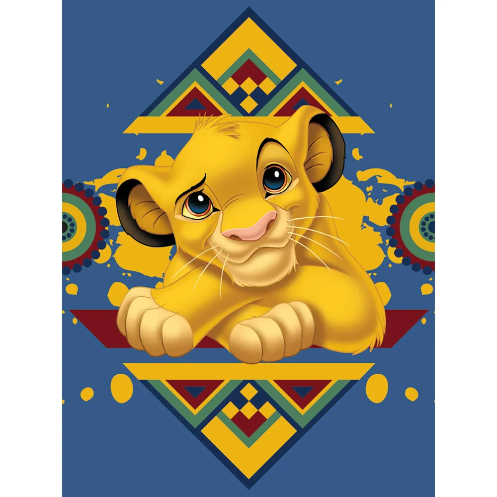 The Lion King (Simba Tribal Pattern) 60 x 80cm Canvas Print Bild 1