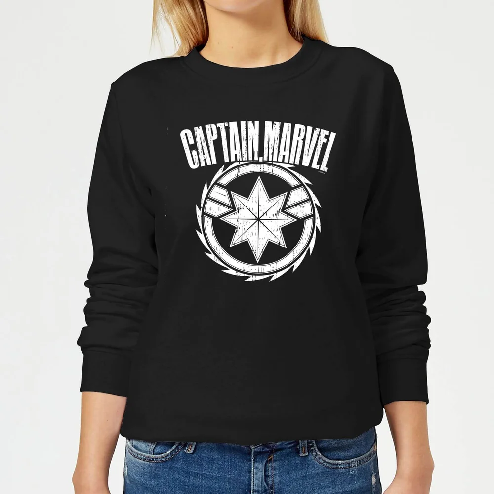 Captain Marvel Logo Women's Sweatshirt - Black - XS Bild 1
