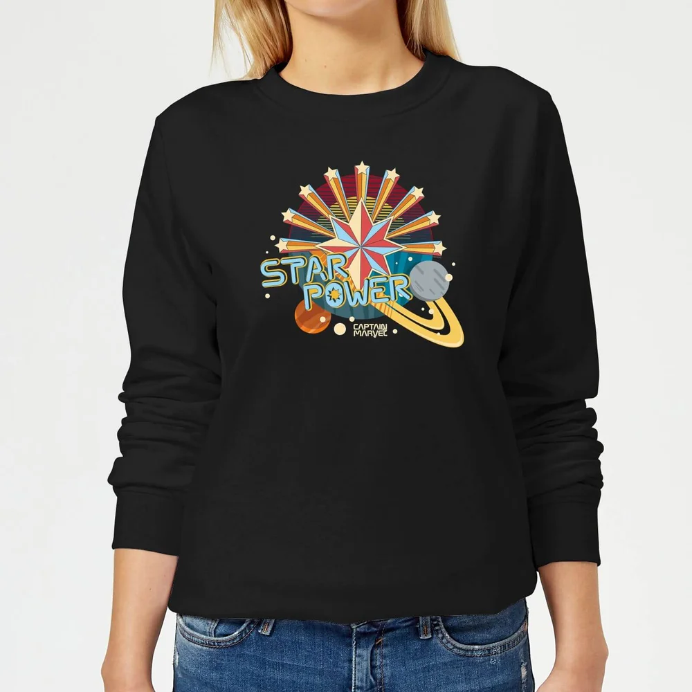 Captain Marvel Star Power Women's Sweatshirt - Black - XS Bild 1