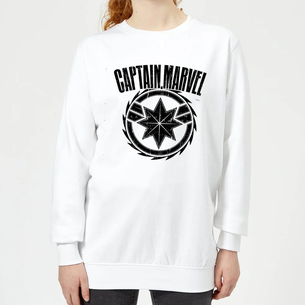 Captain Marvel Logo Women's Sweatshirt - White - XS Bild 1