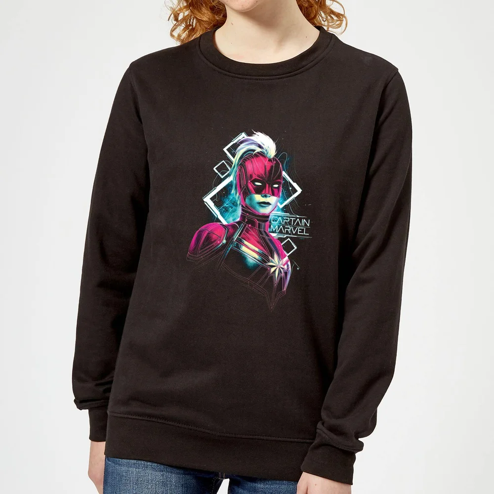 Captain Marvel Neon Warrior Women's Sweatshirt - Black - XS Bild 1