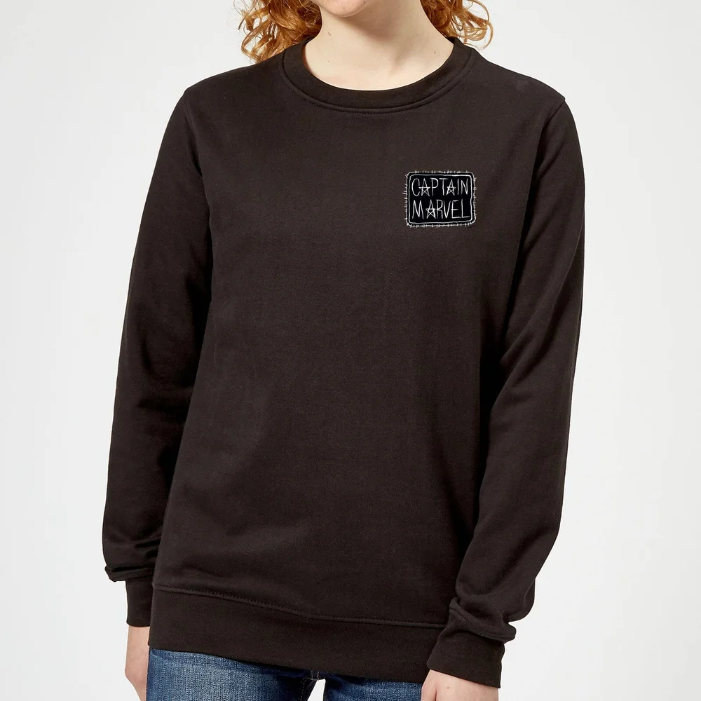 Captain Marvel Name Badge Women's Sweatshirt - Black - XS Bild 1