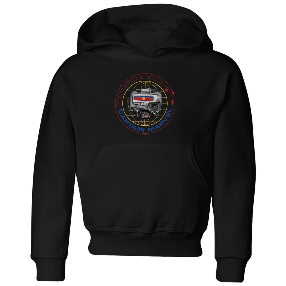 Captain Marvel Pager Kids' Hoodie - Black - 3-4 Jahre Bild 1