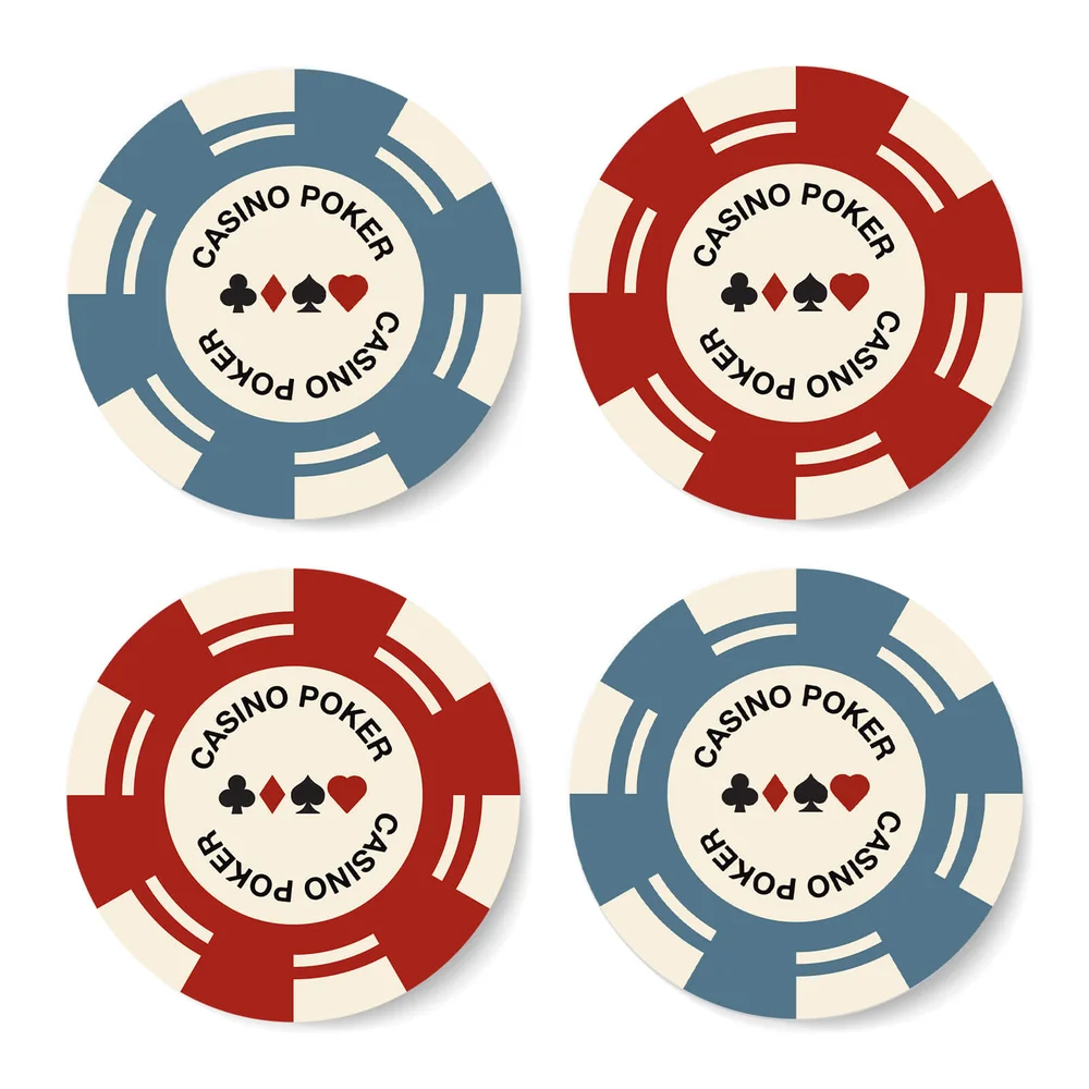Poker Chips Coaster Set Bild 1