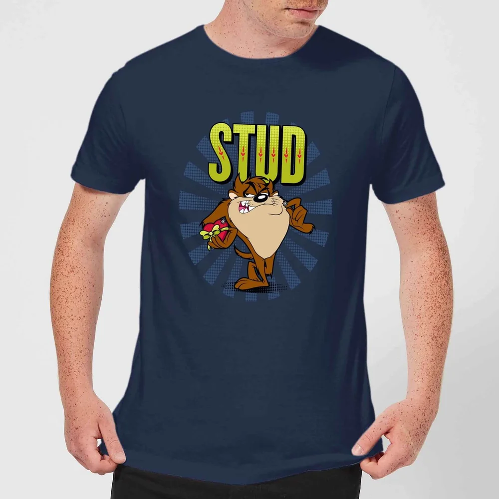 Looney Tunes Stud Taz Men's T-Shirt - Navy - S Bild 1
