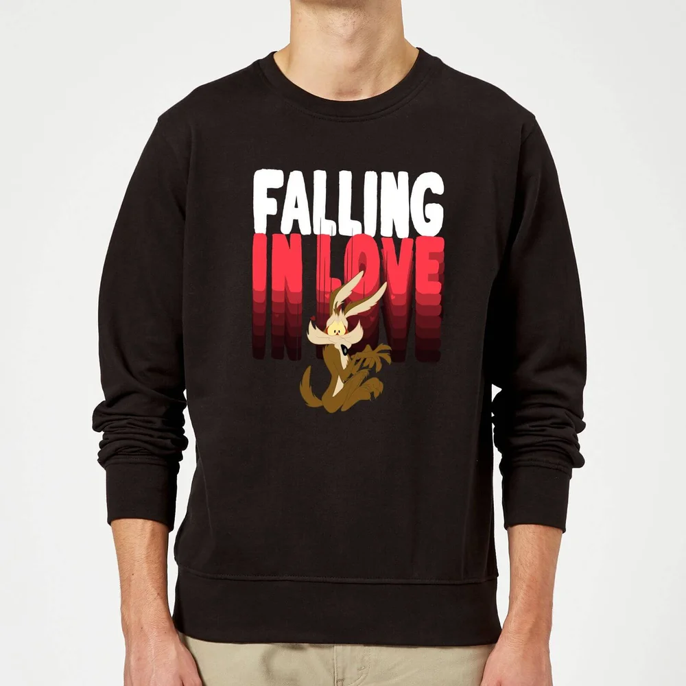 Looney Tunes Falling In Love Wile E. Coyote Sweatshirt - Black - S Bild 1
