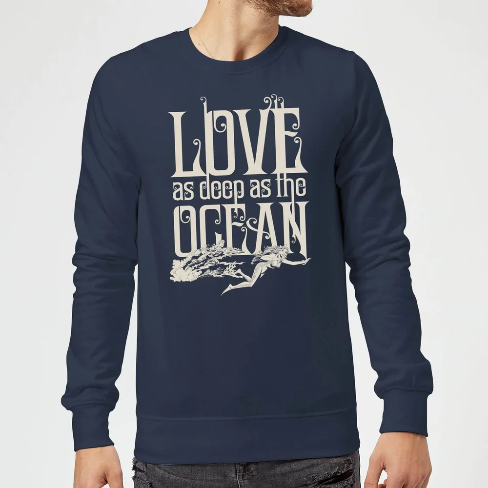 Aquaman Love As Deep As The Ocean Sweatshirt - Navy - S Bild 1
