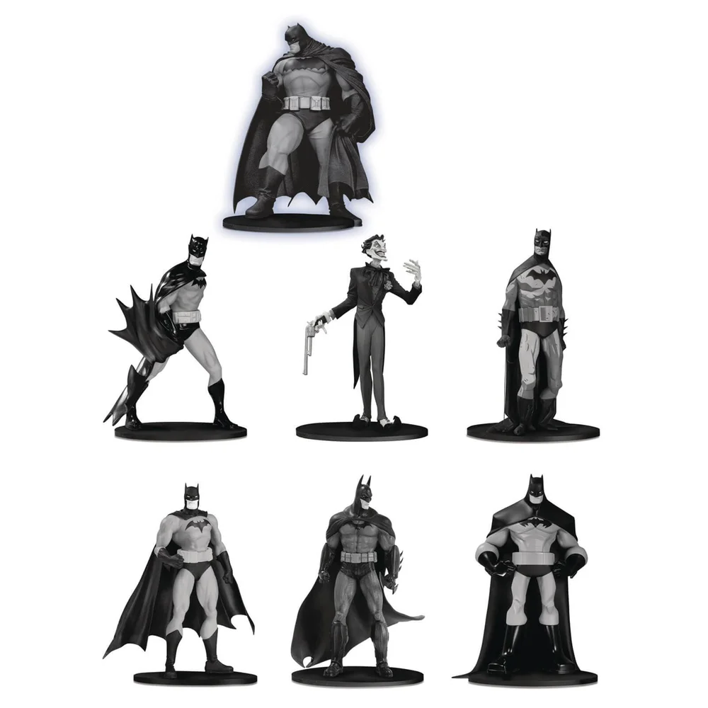 DC Collectibles Batman Black & White PVC Minifigure 7-Pack Box Set #3 10 cm Bild 1